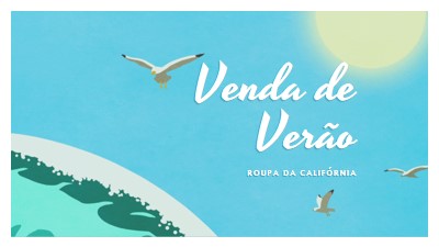 Anúncio de venda de verão blue vintage-retro