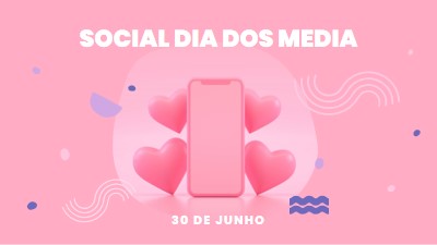 Corações e seguidores pink modern-bold