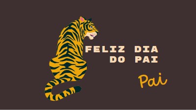 Feliz Dia dos Pais, pai brown whimsical-color-block