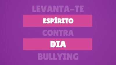 Defender-se contra o bullying purple modern-bold