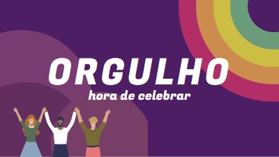 Celebrar o Orgulho purple modern-bold