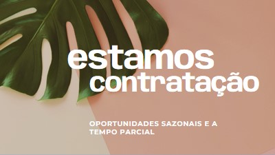 Estamos a contratar trabalhadores sazonais pink modern-simple