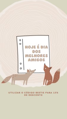 Um amigo, de facto brown whimsical-color-block