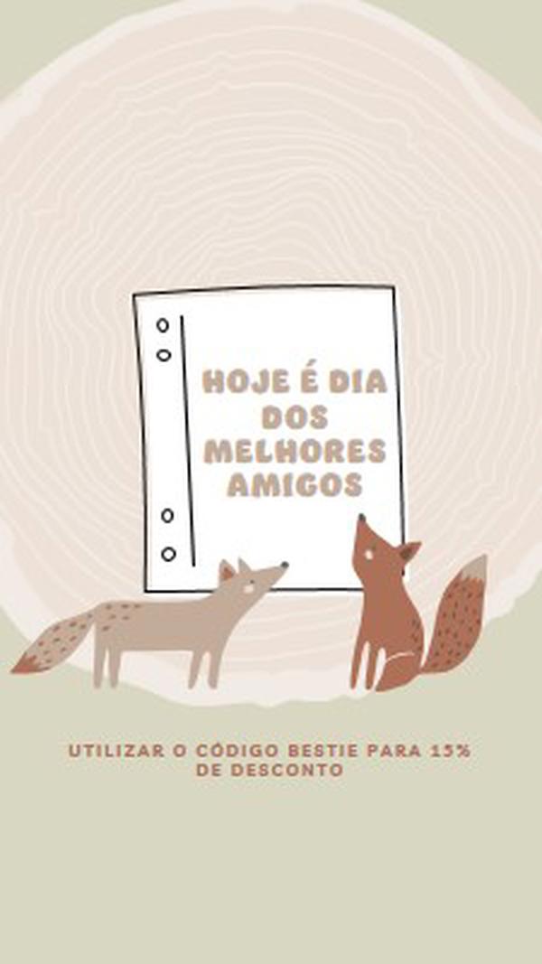 Um amigo, de facto brown whimsical-color-block