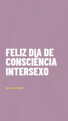 Feliz Dia de Sensibilização intersexo purple modern-bold