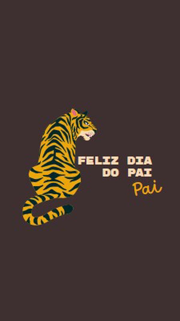 Feliz Dia dos Pais, pai brown whimsical-color-block