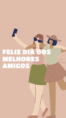 Melhores amigos pink whimsical-color-block