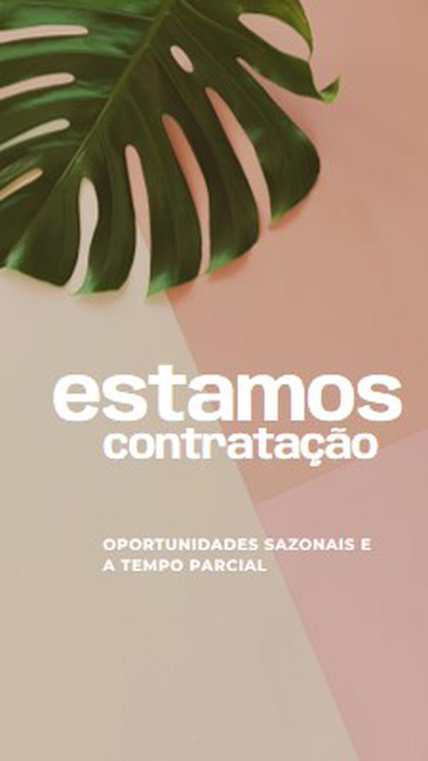 Estamos a contratar trabalhadores sazonais pink modern-simple