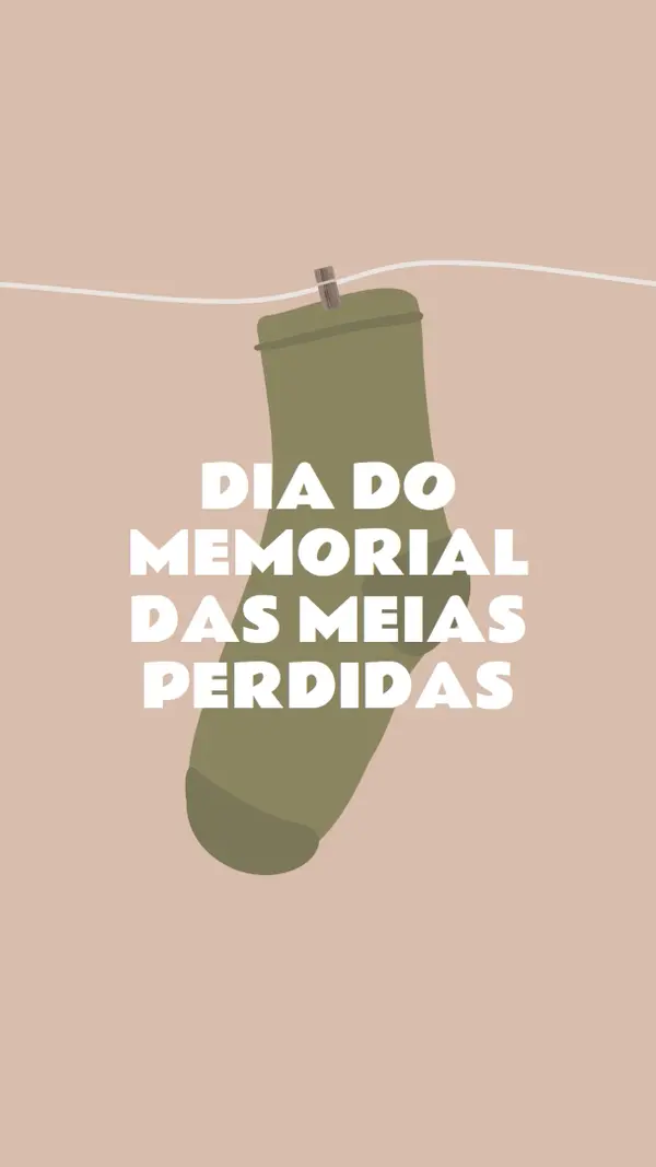 Dia do Memorial das Meias Perdidas brown whimsical-color-block