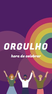 Celebrar o Orgulho purple modern-bold