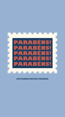 Parabéns aos nossos novos cidadãos blue modern-simple