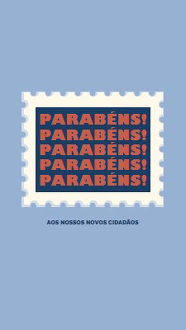 Parabéns aos nossos novos cidadãos blue modern-simple