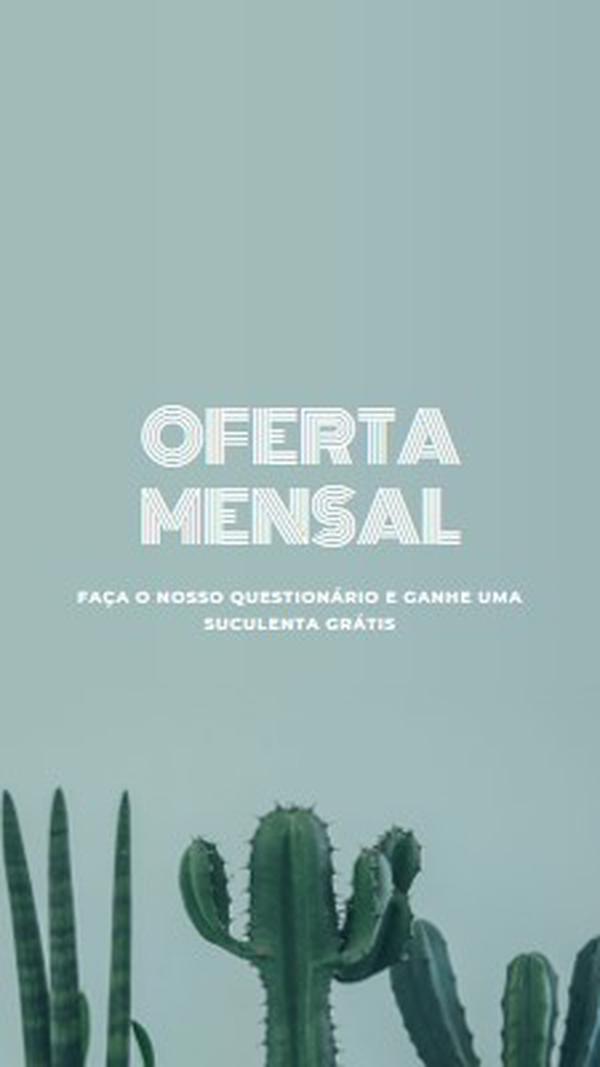 Questionário de oferta mensal green modern-simple