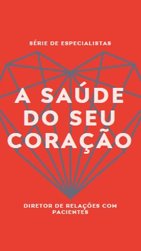 A sua saúde cardíaca red modern-bold