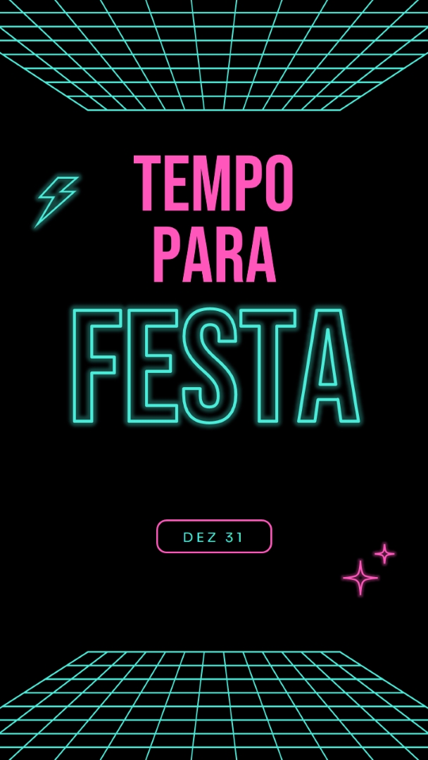 Hora de festejar black bold,neon,outline,grid,sci-fi