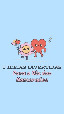 5 ideias divertidas do Dia dos Namorados blue retro,colorful,characters,bright,fun,cute