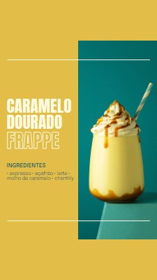 Frappe de caramelo dourado yellow modern,simple,duotone