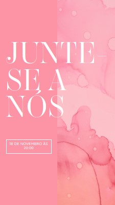 Junte-se a nós para um evento pink elegant,clean,watercolor,classic,simple,minimal