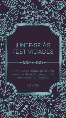 Junte-se às festividades blue elegant,classic,floral