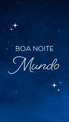 Mundo das boas noites blue modern,simple,typographic,whimsical,motif,