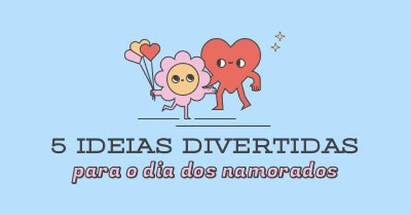 5 ideias divertidas do Dia dos Namorados blue retro,colorful,characters,bright,fun,cute