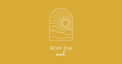 Bom dia, sol yellow modern,minimal,lines,simple,waves,sun