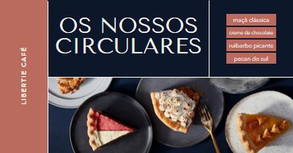 Desfrute das nossas tortas blue simple,classic,organized