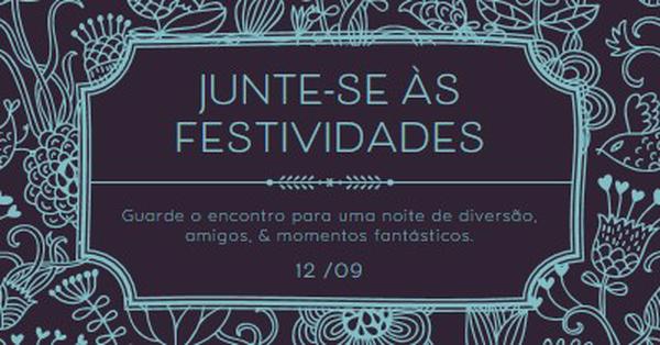 Junte-se às festividades blue elegant,classic,floral