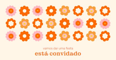 Vamos dar uma festa. orange bold,fun,graphic