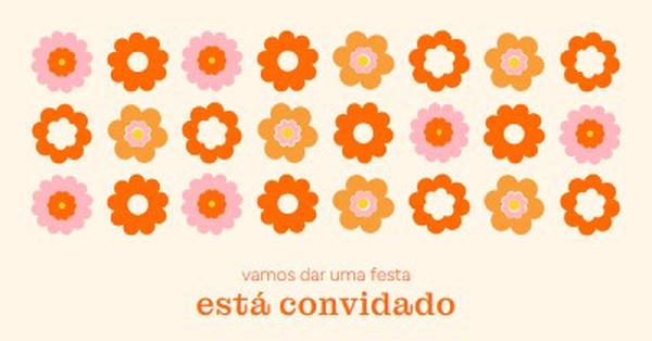 Vamos dar uma festa. orange bold,fun,graphic