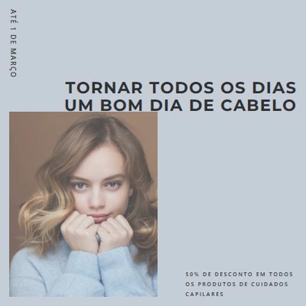 Bom dia de cabelo blue modern-simple