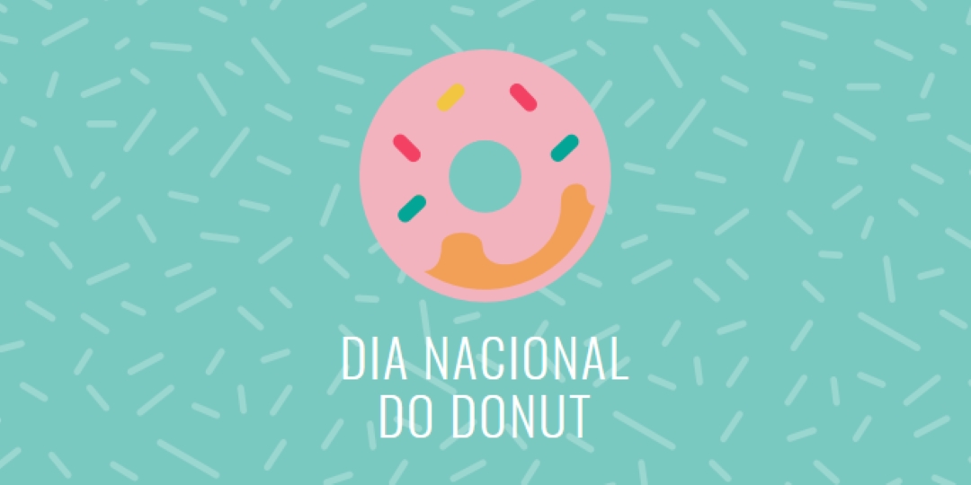Yum é o Dia Nacional do Donut blue modern-simple