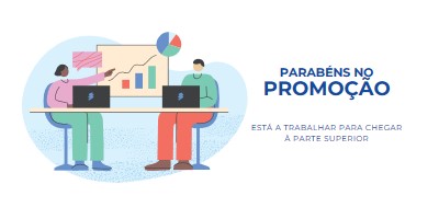 Parabéns pela promoção white whimsical-line