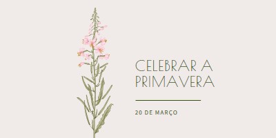 Celebrar a primavera white vintage-botanical