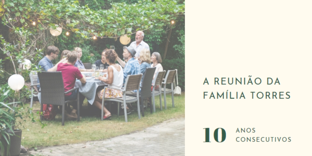 Jantar em família green modern-simple
