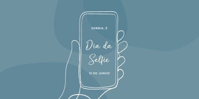 Confiança da Selfie blue whimsical-line