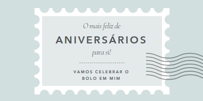 Aniversário maravilhoso blue modern-simple