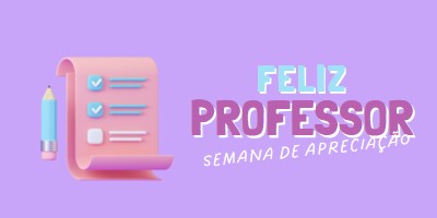 Semana de Apreciação do Professor purple whimsical-color-block