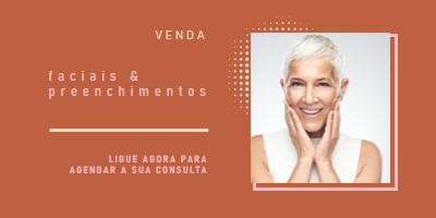 Venda de faciais e preenchimentos orange modern-geometric-&-linear