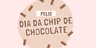 Feliz Dia do Chocolate brown organic-simple