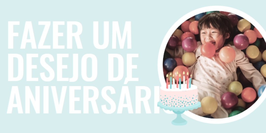 Fazer um desejo de aniversário blue modern-simple