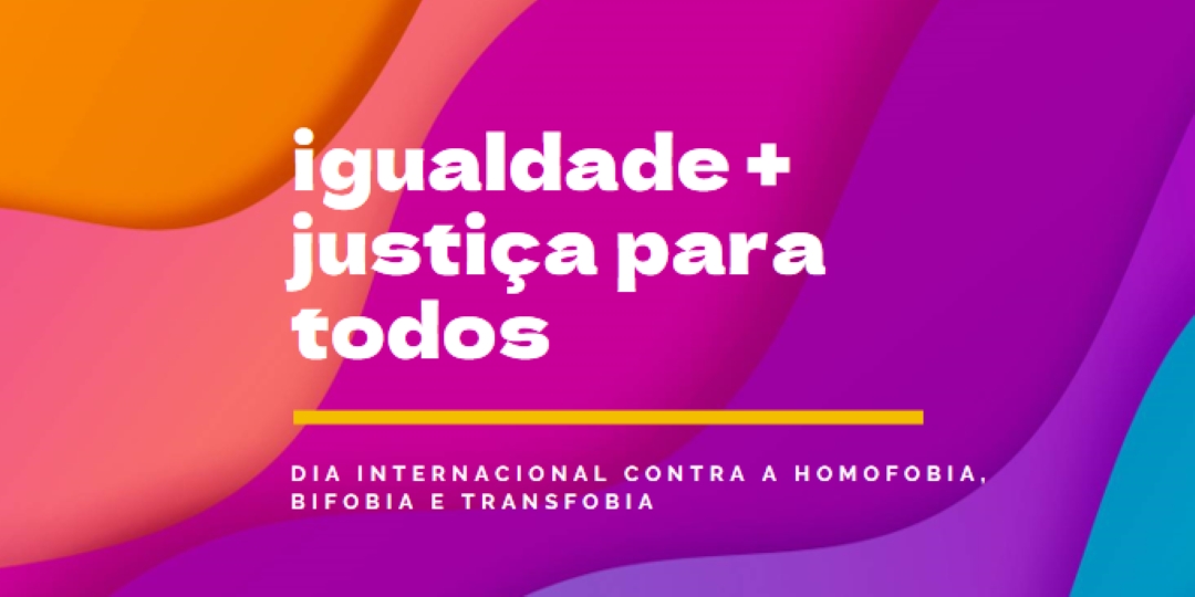 Honra dia internacional contra a homofobia purple modern-bold