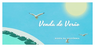 Anúncio de venda de verão blue vintage-retro