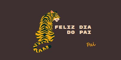 Feliz Dia dos Pais, pai brown whimsical-color-block