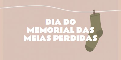 Dia do Memorial das Meias Perdidas brown whimsical-color-block