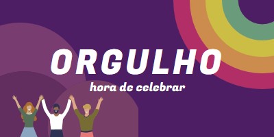 Celebrar o Orgulho purple modern-bold