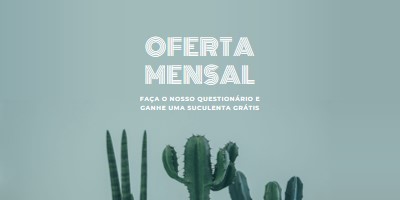 Questionário de oferta mensal green modern-simple