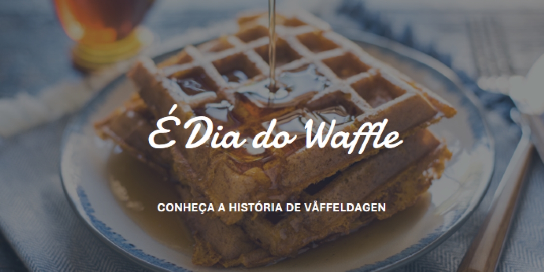É Dia do Waffle blue modern-simple