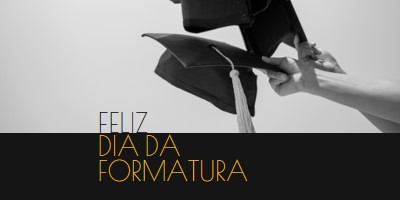 Feliz dia de formatura black modern-simple