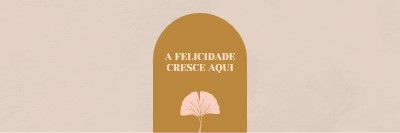 A felicidade cresce aqui gray organic-boho